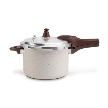 Imagem de Panela de Pressão Antiaderente Cerâmic Life Vanilla C/Fundo de Indução 4,2 Litros Brinox