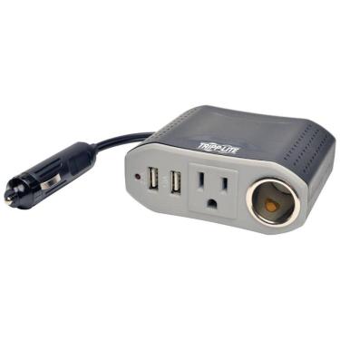 Imagem de Inversor de Potência Automotivo 100W,c, 1 Saída e 2 Portas USB, TRIPP LITE PV100USB, Cinza