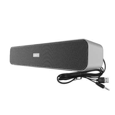 Imagem de Caixa de Som Design Metálico Soundbar Potente Para Computador Notebook E TV USB Gamer Potencia Sonora Caixinha Subwoofer Efeito Estéreo Ideal Para Música, Games e Filmes - Linha Premium SellXPert