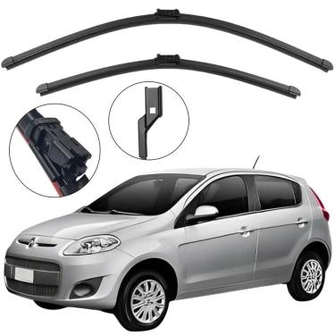 Imagem de Kit Palheta Dianteira Palio Novo 2012 a 2018 Limpador de Parabrisa de Silicone