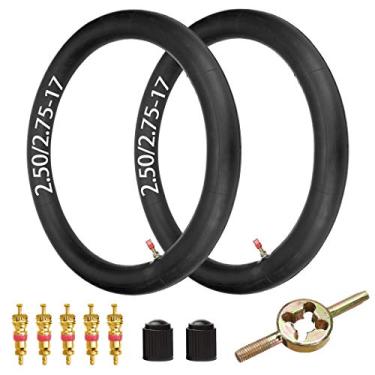 Imagem de FVRITO 2.50/2.75-17 250/275x17 70/100-17 Tubo interno para Honda C70 CL70 CR80 CR80R CRF80F CRF100F CRF125F 150R CT 90 110 XR100R Kawasaki SM450R 510R desligado Ciclomotor Road Dirt Pit Motocross Motocross