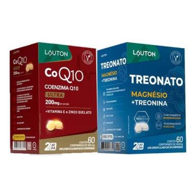 Imagem de Kit CoenzimaQ10 Magnésio Treonato 60 cápsulas Lauton - Lauton Nutricio