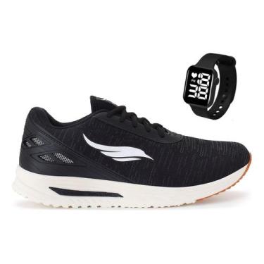 Imagem de Kit Tênis Masculino Esportivo Corrida Academia + Relógio - Derten, Pre