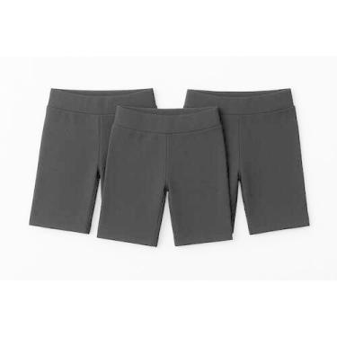 Imagem de Kit 3 Bermudas Suplex Infantil Menina  Conforto e Estilo 02 ao 16 Anos