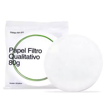Imagem de Papel Filtro Qualitativo 80g 12,5cm ou 125mm c/500und - Unifil
