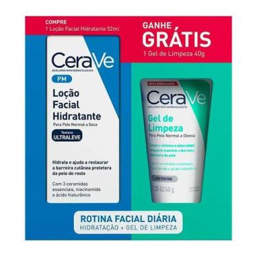 Imagem de Kit Loção Facial Hidratante Cerave Ultraleve 52ml + Gel de Limpeza Cer