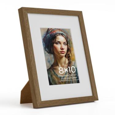 Imagem de Porta-retratos Vivelove 8x10 em madeira de carvalho natural
