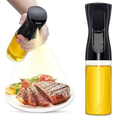 Imagem de Pulverizador de óleo para garrafa de vidro em spray de óleo de cozinha - Novo pulverizador de azeite de oliva de grau alimentício, spritzer de óleo de canola, acessórios de cozinha para fritadeira a