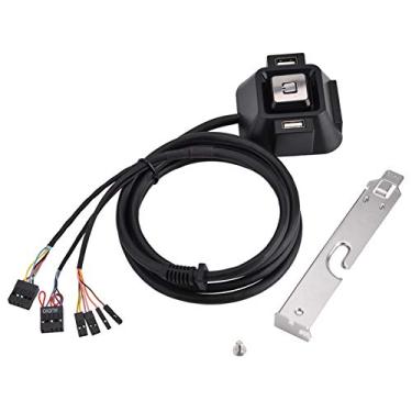 Imagem de Botão para PC de mesa, interruptor de PC de mesa, capa de PC para desktop, portas USB, fonte de alimentação, redefinição liga/desliga, áudio push, interruptor USB com controle remoto