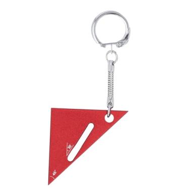 Imagem de Régua triangular para marcenaria ferramenta de medição de carpinteiro de liga de alumínio 90 45 ângulo de 30 graus posicionamento vermelho