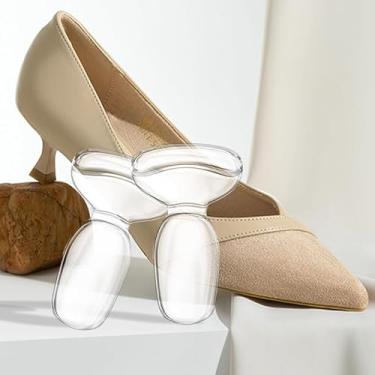 Imagem de Pegas macias no calcanhar – Almofadas reutilizáveis para sapatos soltos, botas, saltos altos, protetores de bolhas, palmilhas de sapato confortáveis para mulheres e homens, transparentes