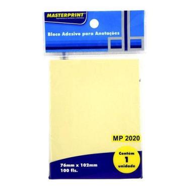 Imagem de Bloco Adesivo para Anotações - Masterprint, Amarelo