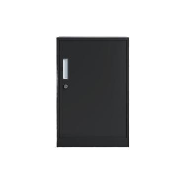 Imagem de Armário de Arquivos Armário de arquivo armazenamento escritório sob a mesa organizador dados com fechadura móvel(Preto)