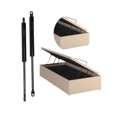Imagem de Kit Pistão a Gás 450 N para Box Baú - Preto (Compatível com baú solteiro e bicama baú)