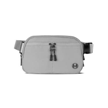 Imagem de mokzer Pochete de 2 L, bolsa transversal para mulheres e homens, bolsas transversais, bolsas de cintura modernas, bolsa de cintura com alça ajustável, 5 bolsos com zíper à prova d'água para viagens