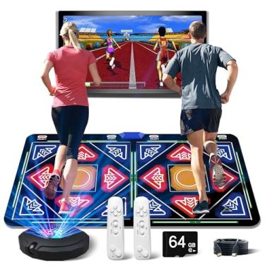 Imagem de HSAHL HDMI Musical Electronic Dance Mats with Camera,64G Memory Card,It Features 1030 Games、81 MV and 700 Songs,Double User Fitness Dance Pad Dancing Mat for Kids & Adults, Gift for Boys & Girls