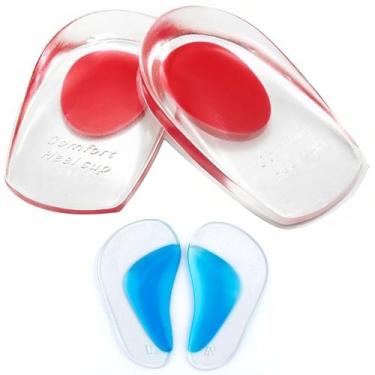 Imagem de Kit 2 pares palmilhas ortopédicas gel sola salto calcanhar dores - SWG