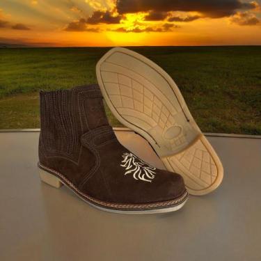 Imagem de Botina Cavalgada de Couro Legitimo Artesanal Unissex - Leather.Art, Ma