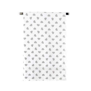 Imagem de Toalha De Banho Formosa Felpuda Coração Dohler Macia, cinza