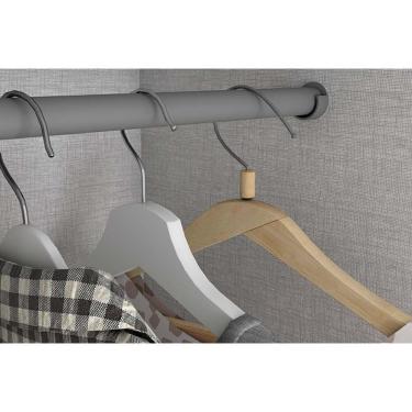 Imagem de Guarda Roupa Solteiro 4 Portas E 3 Gavetas C- Espelho Caju Da135 Branco