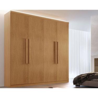 Imagem de Guarda Roupa Casal 4 Portas E 3 Gavetas Império Naturale - Rufato
