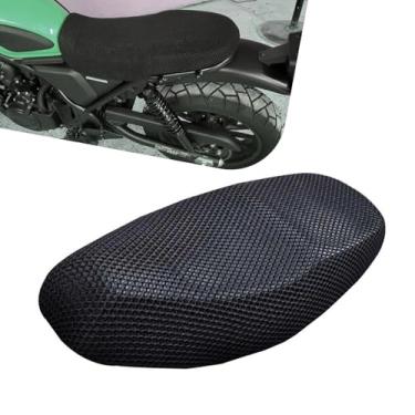 Imagem de Dogary Capa de assento de ciclomotor grande, almofada de assento antiderrapante com isolamento térmico, almofada respirável resistente a arranhões com tecido de malha espaçador 3D, universal para a