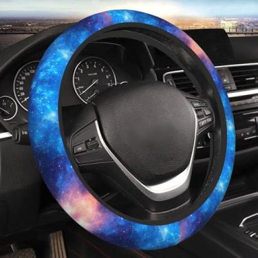 Imagem de Capa de volante Starry Sky para mulheres, meninas, homens, universal, 38 cm, antiderrapante, fofo, protetor de volante, acessórios de carro, interior para caminhões automotivos, SUV