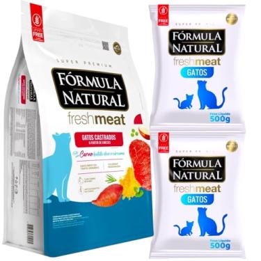 Imagem de Fórmula Natural Fresh Meat Carne para gatos Castrados 1kg 2 Unidade