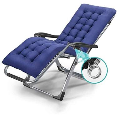 Imagem de Espreguiçadeira de jardim, cadeiras de jardim reclináveis grandes para pessoas resistentes, espreguiçadeiras de pátio com almofadas removíveis, cadeira portátil de gravidade zero, suporte de 200 kg