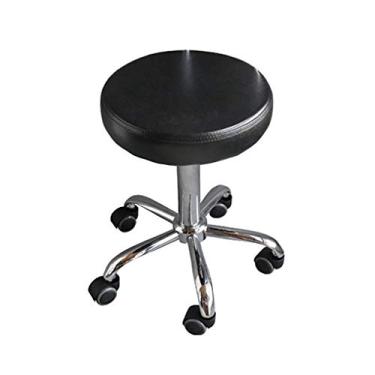 Imagem de BSNANCA Banqueta com rodas redonda rolante a gás hidráulico banco giratório ajustável com rolamento dedicação altruísta