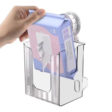 Imagem de Porta-lenços para banheiro, porta-lenços sanitários | Recipiente de toalha de papel recarregável com ventosa para local de trabalho, mesa de maquiagem, trocador de bebê, banheiro, cozinha, hotel, casa