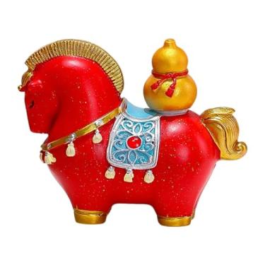 Imagem de Fxzqgnh Miniatura de Animal, Figura Feng Shui, Decoração Criativa para Mesa, Cavalo Chinês, Decoração para Quarto, Armário Ou Lareira, Style B
