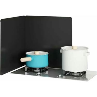 Imagem de Protetor dobrável contra respingos de fogão, protetor de graxa, protetor contra respingos de óleo, protetores contra respingos, acessórios de cozinha