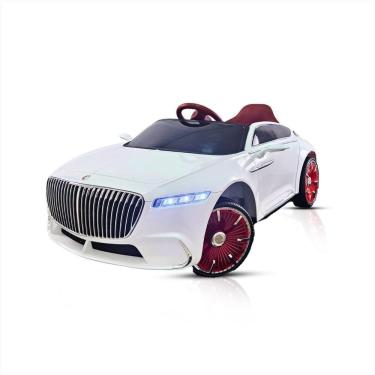 Imagem de Carro Elétrico Infantil 12V Branco Modo Balanço Bluetooth Ré