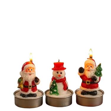 Imagem de Vela Aromatica, Trio Velas Rechaud Natal Unidades – Mesa Posta Decoração Lembrancinha(4 kits l 12 velas)