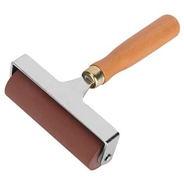 Imagem de Pissente Rolo de Borracha Macia Rolo de Borracha Elástico Com Cabo de Plástico Antiderrapante, para Gravura, Álbuns de Recortes, Pinturas, Artesanato Em Papel (10cm)