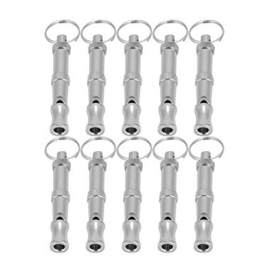 Imagem de Tnfeeon Apito para Cães para Treinamento Eficaz de Cães, Apitos de Aço Inoxidável Com Passo Ajustável Com Design Anti-perda, Conjunto de 10 Peças para Treinamento de Labradores e Filhotes
