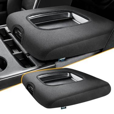 Imagem de GAWAF Capa de console central compatível com Chevy Silverado 2014 2015 2016 2017 2018 com console de assento de salto 40/20/40, protetor de capa de apoio de braço para console do meio, acessórios de