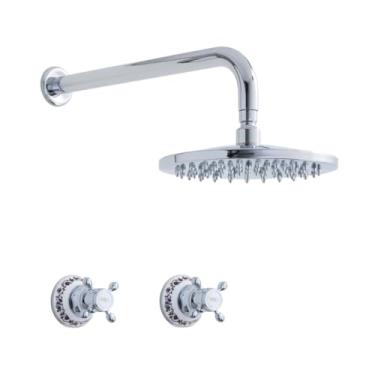 Imagem de MAC Metais Vintage, Chuveiro Parede e Acabamento Cromado Porcelana Vintage DOCOL