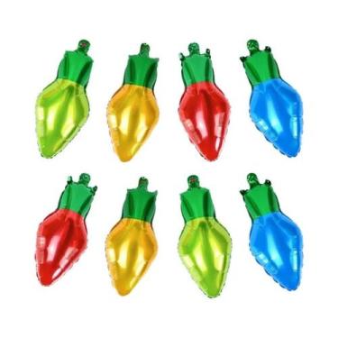 Imagem de Balões De Folha Em Forma De Lâmpada De Natal 8-32 Peças Decoração De F