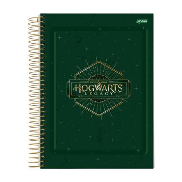 Imagem de Caderno Espiral Capa Dura Universitário Hogwarts Legacy 1 Matéria 80 Folhas Jandaia Estampa 2