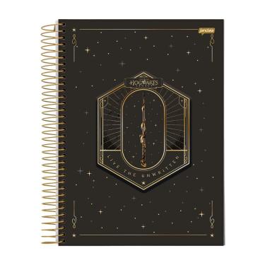 Imagem de Caderno Espiral Capa Dura Universitário Hogwarts Legacy 10 Matérias 160 Folhas Jandaia Estampa 3