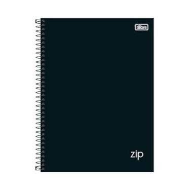Imagem de Caderno Espiral Pequeno 1/4 Capa Dura 160 Folhas Zip Tilibra Preto