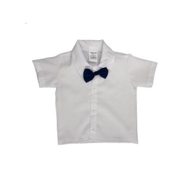Imagem de Conjunto Terno Social Infantil Menino Bermuda Camisa Manga Curta E Col