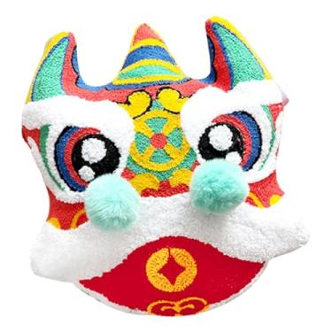 Imagem de BLWOTMOR Almofada Decorativa para O Ano Chinês, Brinquedo para Decoração de Casa, Decoração de Festa Lavável, Vermelho Verde, Tamanho real
