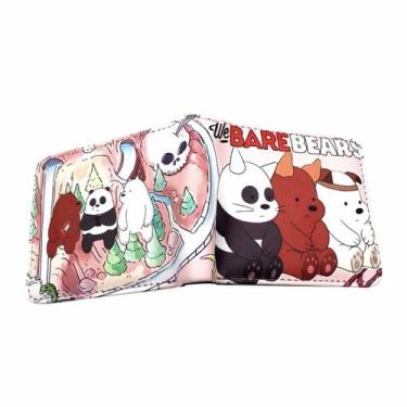 Imagem de Carteira We Bare Bears, personagens de anime, couro poliuretano fino e