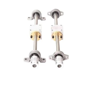 Imagem de Conjunto de parafusos de chumbo T12 12 mm 100/300/500/600 mm + porca de latão + acoplamento + 2 peças KP001ou KFL001 bloco de suporte para impressão 3D (conjunto KP de chumbo 8 mm, 250 mm)