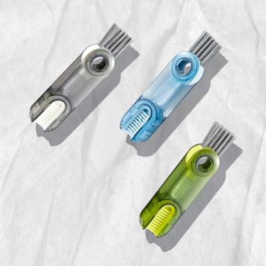Imagem de Escova de limpeza Gap – Limpador profundo de silicone e plástico para garrafas, teclados, canecas e vidro – Design compacto de bolso, fácil de transportar, forte descontaminação (verde, cinza, azul