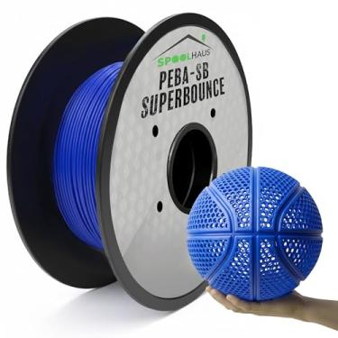 Imagem de Filamento PEBA Filamento Flexível de Alta Rebote Super TPU Resistência à Base de Nylon 1,75 mm 78% Retorno de Energia Bouncy Airless Basquete Leve Impressora 3D Carretel de Filamento Haus Superbounce