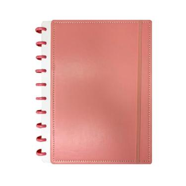 Imagem de Caderno de Disco, com elástico, 18,5cmx25,5cm - 80 páginas (Rosa claro)